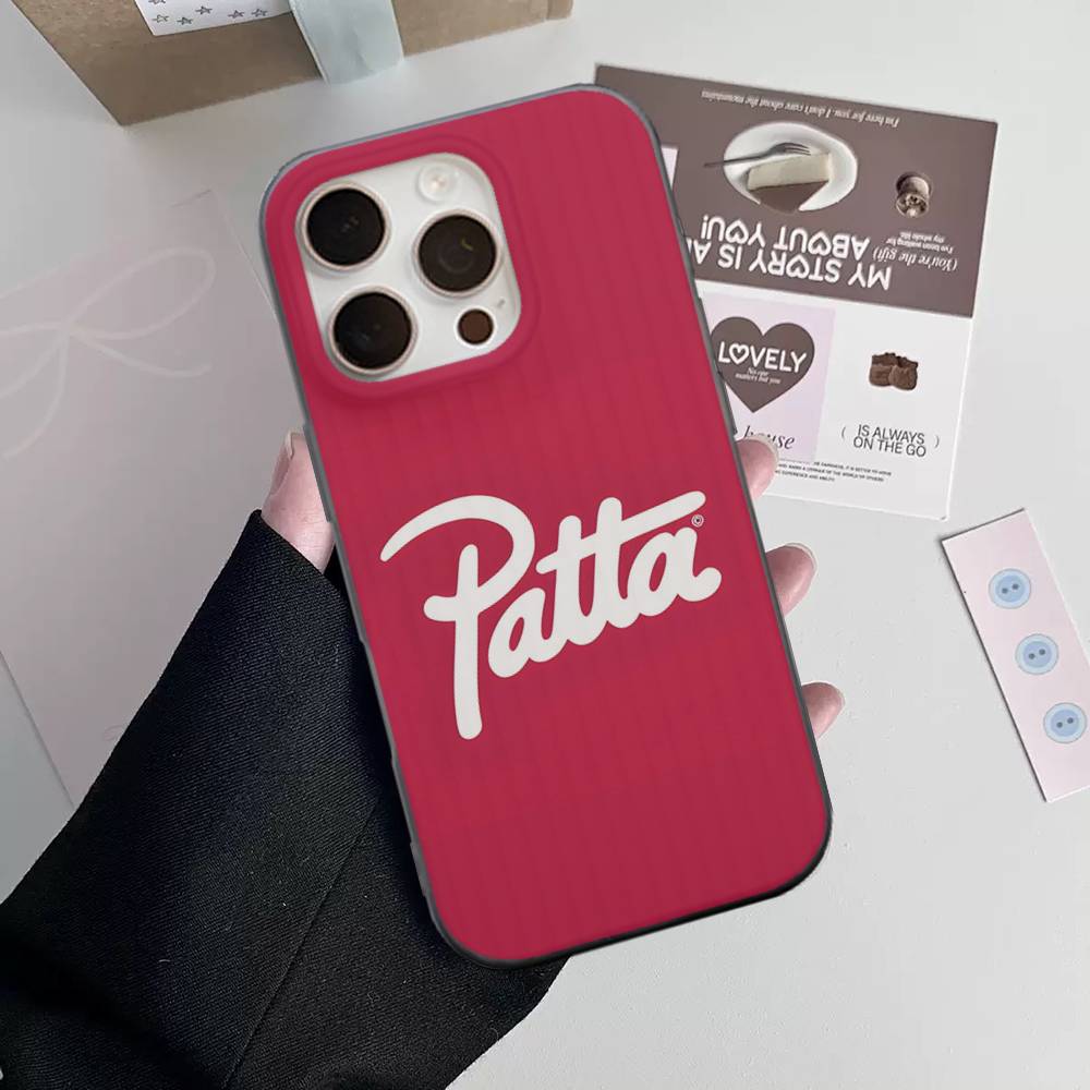 

Модный чехол P-patta из мягкого гофрированного материала для iPhone 11 12 13 14 15 16 17 Pro Max Plus Pro, противоударный чехол iPhone 14 pro