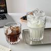2pcs Creative Coffee Mug Trendy Thickened Glass Latte Mocha Mugs Vintage Cold Brew Coffee Cup Classical Whiskey Glass Drinkware