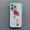 Beauty Makeup City Girl Pattern Case For iPhone 16 15 X XR XS 14 13 12Mini 11 Pro Max drawn girl Cover For iPhone 7 8 Plus SE2