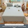 Thick Brushed Striped Bed Sheet Minimalist Solid Student Dormitory Single/Double 3Pcs Set