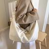 Casual simple bag women's large-capacity new fashionable atmospheric broadband shoulder messenger tote bag