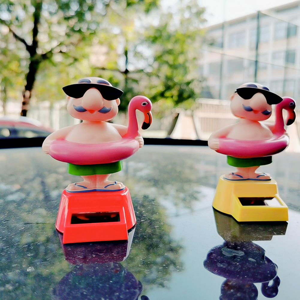 Ornament pentru mașină, cu energie solară, care dansează, păpușă animată, decorare pentru bordul auto, accesorii drăguțe pentru mașină