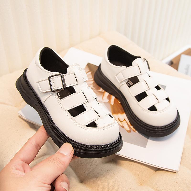 

Kids Breathable Hollow Out Buckle Strap Casual Sandals 26 білий