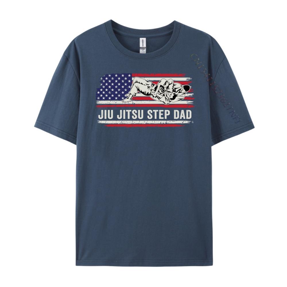 Jiu Jitsu Mma Or Bjj Usa Flag Art Step Dad Grahpic Tee Shirt Short Sleeve Tee Outdoor