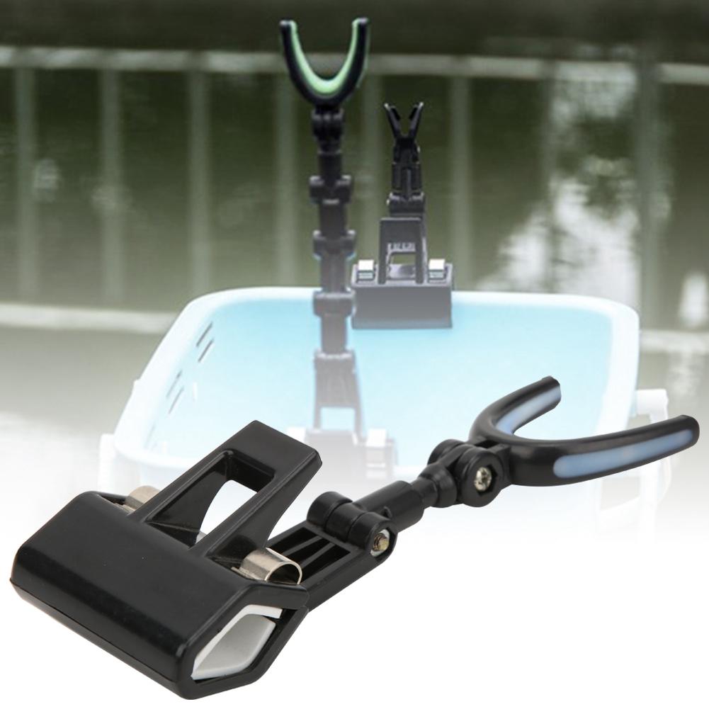 Plastic Portable Luminous Head 360 degrees Rotating Fishing Rod Bracket Holder Back Hanging Stand