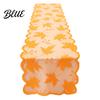 Decorative Fall Dining Table Cover Runner Decorations Maples Leaves Lace Orange Maple Leaf Overlay Runner Autumn Harvest Thanksgiving Decorations