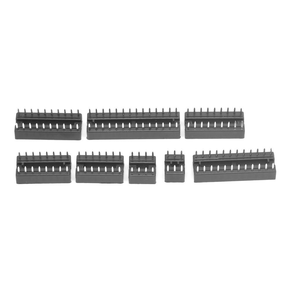 66pcs Flat Feet DIP Chip Holder InLine Package IC Socket Assortment Kit  Circuit Board Assembly