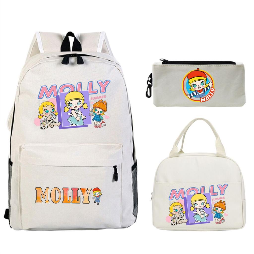 Children'S School Bag Leisure Pencil Bag College Meal Bag Printing Three-Piece Backpack For Primary And Secondary School Students