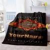 Harley-davidson Motorcycles Customize Text Blanket Multi-purpose Customizable Blanket Soft Warm Cozy for Bed Bedding Nap Living Room for All Occasions