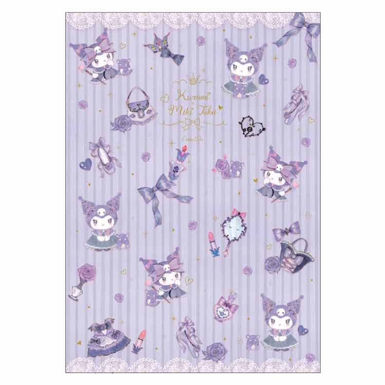 

Kuromi Takeimiki ruled A5 Feminine New Enrollment Sanrio [Horizontal notebook] notebook/Dark