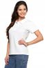 Women's Cotton Polo Shirt with Collar MORAJ XL White