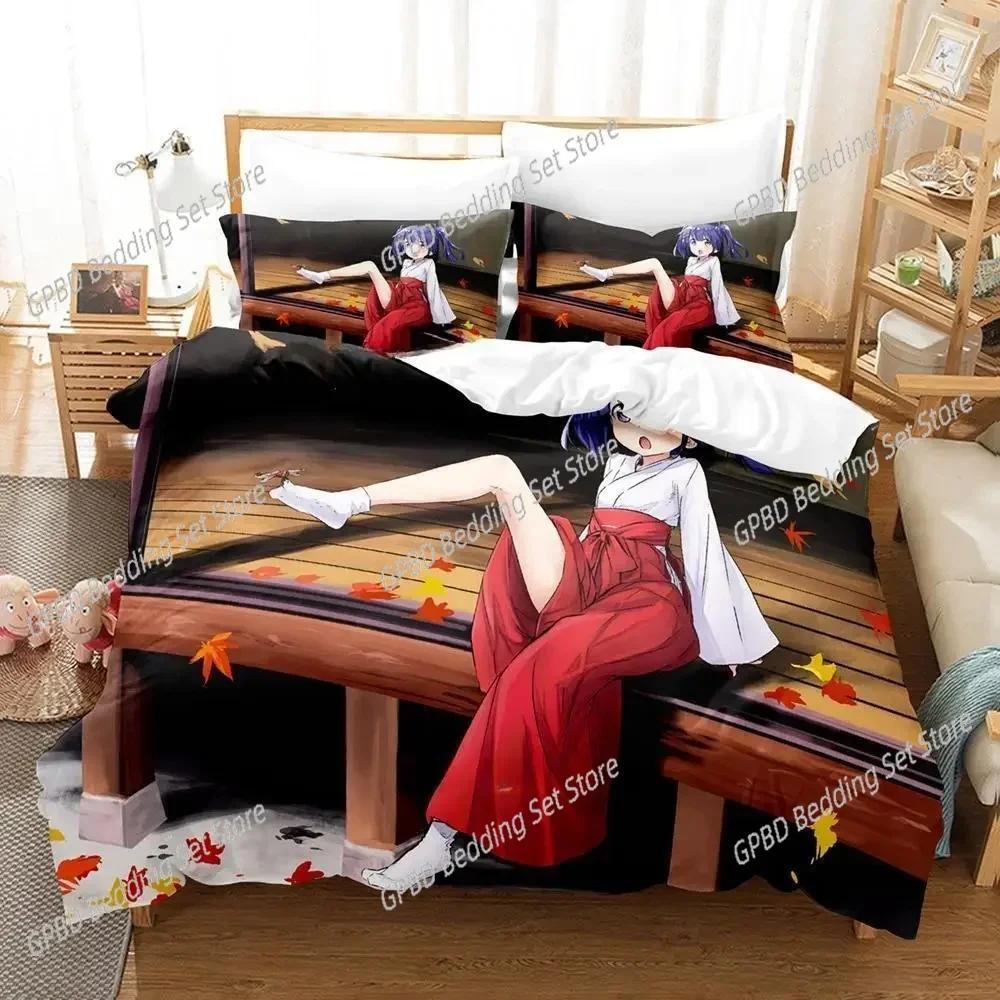 3d Kawai Anime Matoi the Sacred Slayer Beding Set Bedrom Soft Modern Bedspreads Comefortable Soft with Soft Fabric Duvet Cover Quilt Pilowcase