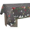 Nappe Anti-taches Noël Gris Taille Rectangle 150x240 Cm