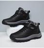 Red Dragonfly Men's Winter High-Top Casual Shoes: Warm Plus Velvet, Soft Sole, Non-Slip Walking Shoes for Middle-Aged and Elderly