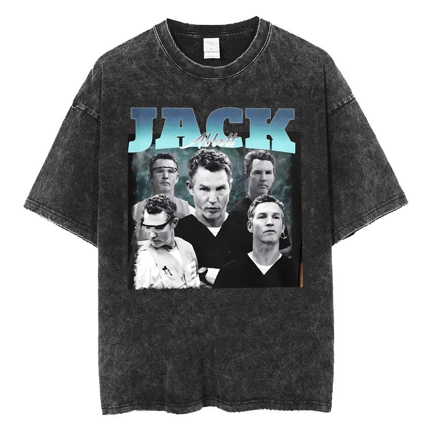 Dr Jack Abbott Vintage Graphic TShirt Men Women Fashion High Quality Hot Sale Classic Tshirts Summer Washed Oversized T Shirt