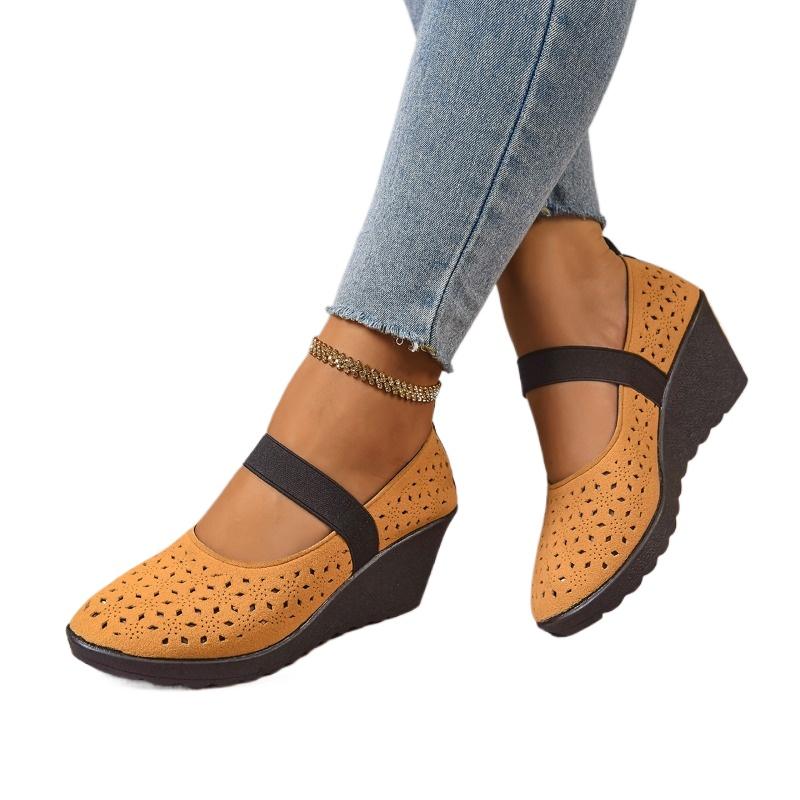 Fashion Shoes Female 2025 Brand Shallow Women's High Heels Fashion Hollow Out Casual New Round Toe Plus Size Best Seller Shoes for Women