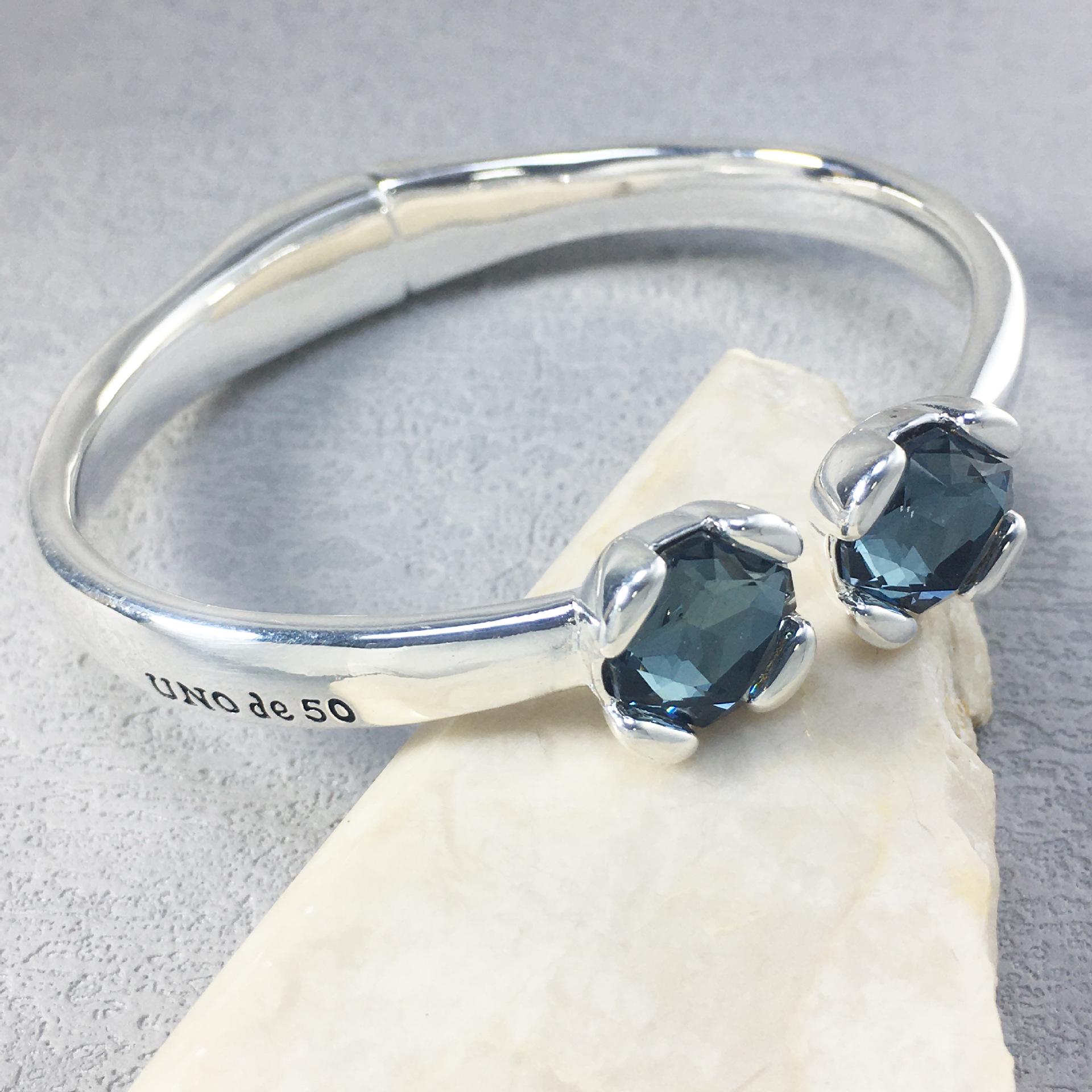 Unode50 2024 Romantic Geometric Blue Gemstone Bracelet for Women
