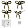 Vintage Bow Cabinet Knobs Decorative Zinc Alloy Drawer Pulls For Furniture Upgrade Decorative Handle Furniture Accessories