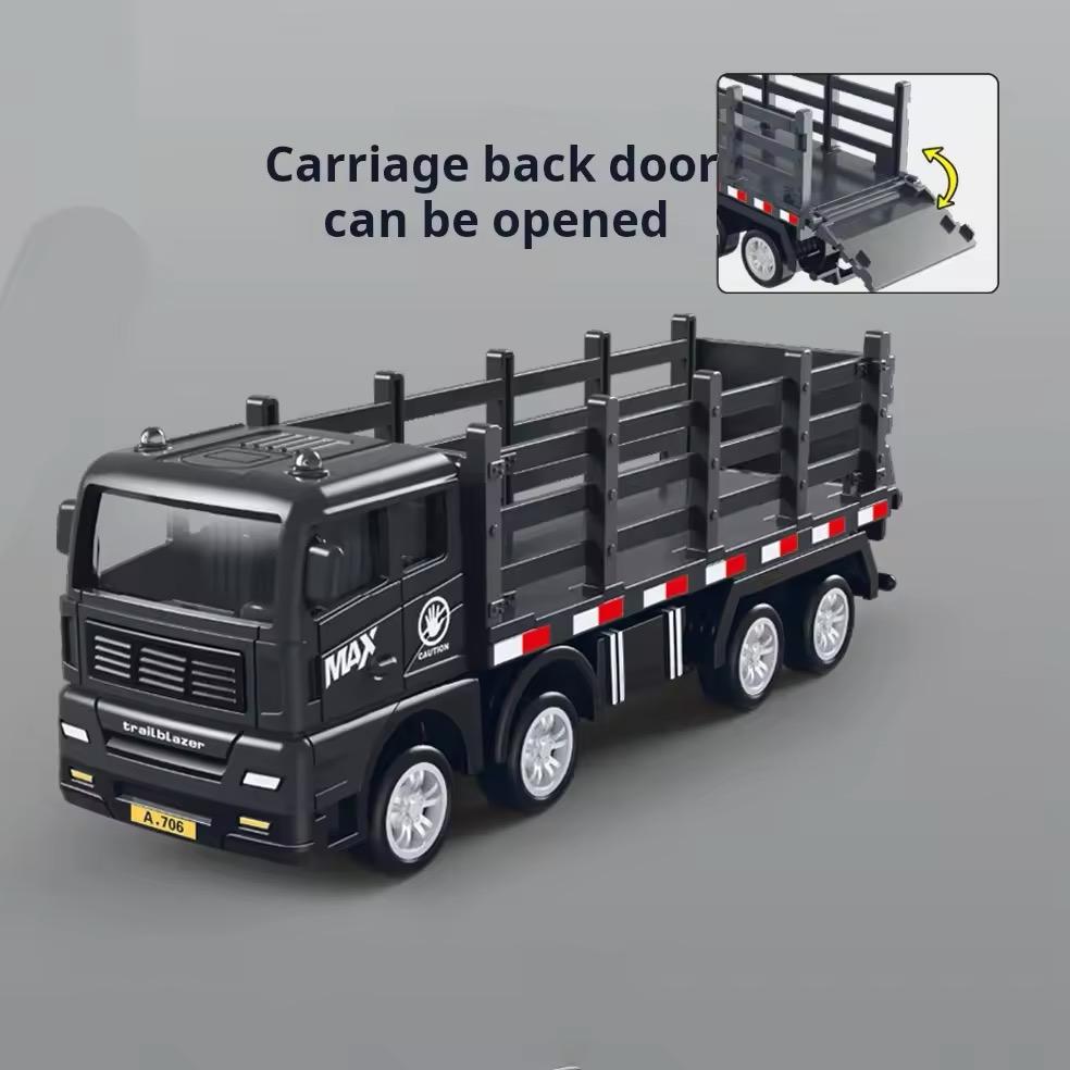 1pc Children's Game Car Simulation Transport Truck Container Children's Inertial Vehicle Model Education Toy Gift Combination