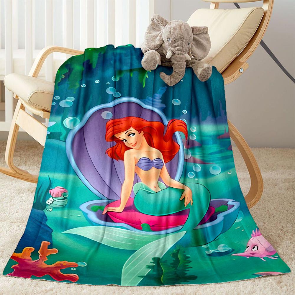 Underwater Mermaid Adventure Flannel Blanket-Soft and Suitable for Sofas,Beds,Offices,Travel,All Seasons,Great Gift for Holidays and Birthdays.