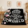Gift Thanks To My Mom Mother Letter Present Flannel Blanket Soft Throw Blanket for Bedroom Living Room Bed Camping Picnic Nap