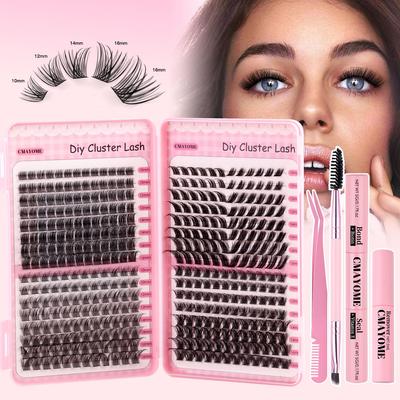 392 Clusters Mixed Thick C Song Single Cluster False Eyelash Set 10-16Mmdiy Segmented Eyelashes