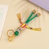 Charm Robot Pendant Metal Rope Braided Lanyard Bag Pendant Hanging Keychain Creative Car Pendant Leather Bag Decoration