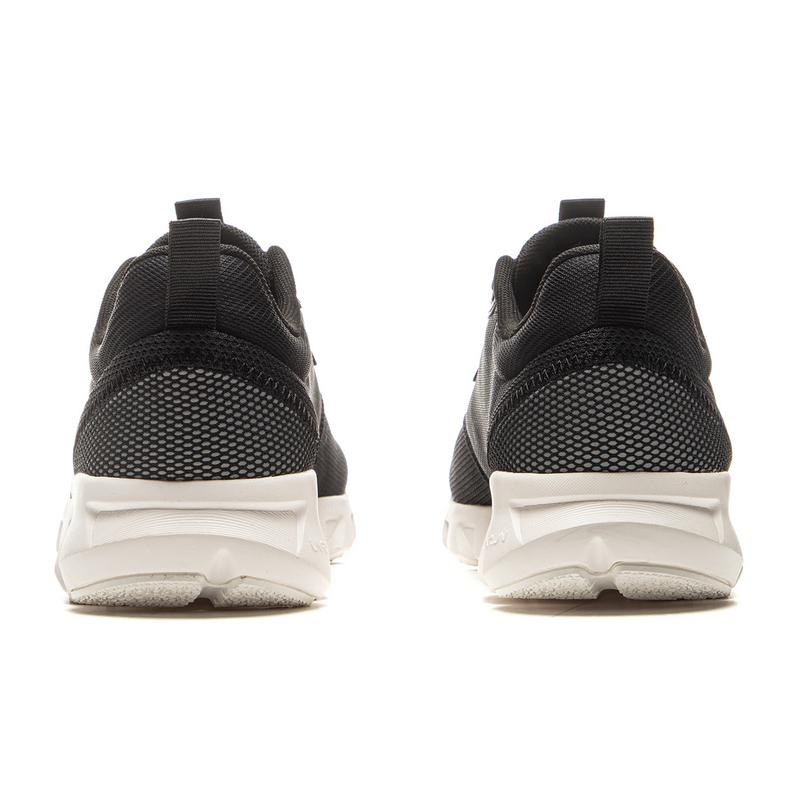 Li Ning Soft Comfortable Fashion Shock Absorbing Durable Low Top Casual Running Shoes Men sneaker Black Off-White ARSV077-1