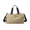 (Khaki) Zipper Large Capacity Oxford Travel Bags Solid Fitness Bags Thickened Fabric High Capacity Waterproof Luggage Sports Bags