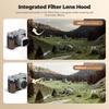 Freewell Integrated Filter Lens Hood for FUJI Hybrid CPL Black Mist Silver GFX100RF, & Filter, (FW-GFX100RF-RLH-S)