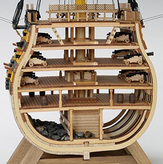 Woody Joe Royal Navy Victory Cut Model Wooden Model Unpainted Assembly Kit 1/160 (With Sail)