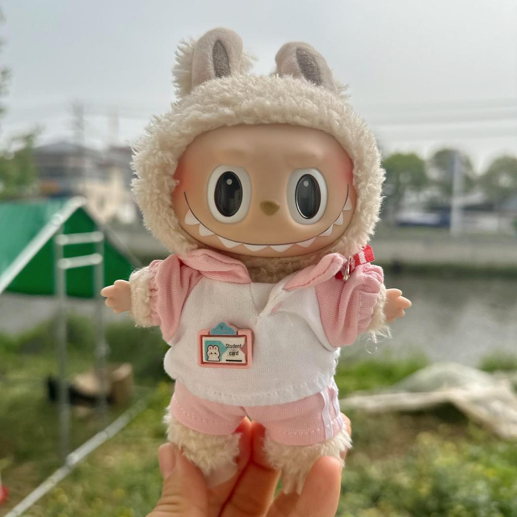 17cm La Boo Boo Blind Box Dinosaur & Shark Keychain In Cute Bee Costume