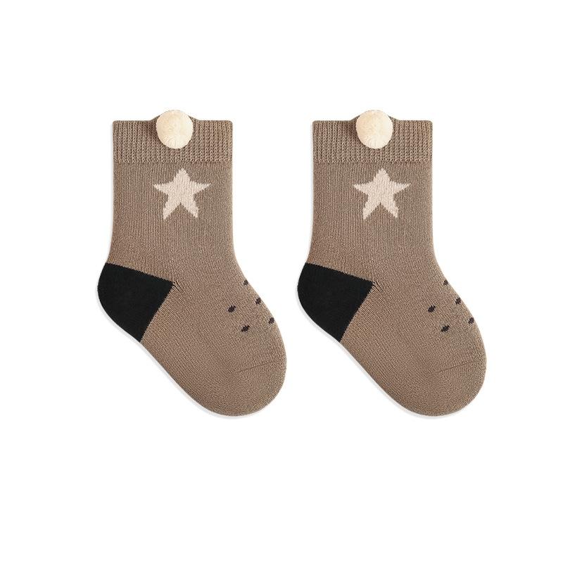 Cartoon Baby Terry Socks Cute Mid Tube Socks Children Warm Stockings 0-3year Kids Infants Spring Autumn Socks