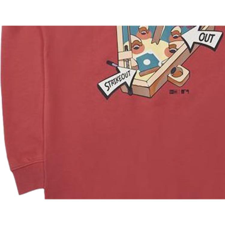New Era Cool Play Board Game Series FW23 Letter Print Pullover Sweatshirt Unisex Sweatshirt Red 13789257