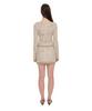 TOOMUCHTAX Floral Motif Layered Skirt Beige