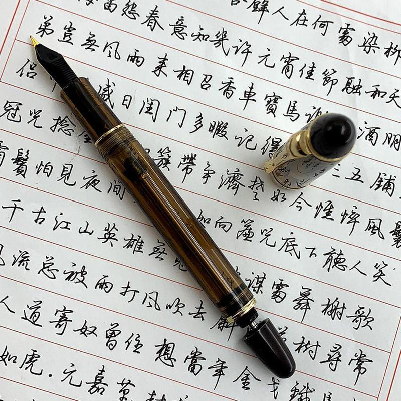 Baoer 801 Stainless Steel Metal Medium Nib Fountain Pen WritingStudent Office