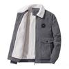 Autumn/Winter Men's Corduroy Lambskin Jacket, Loose, Thickened, Casual Lapel Men's Coat