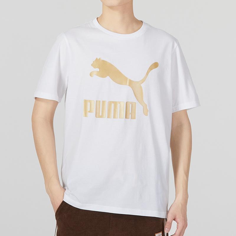 Puma Printed Short Sleeve T-Shirt 'White' Men's 621559-02