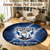 Round Rug Custom NameCanterbury-Bankstown Bulldogs Pattern Non Slip Carpet Home Floor Decor