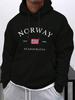 New Norwegian casual, stylish, comfortable, loose-fitting long-sleeved retro street style hoodie, adult men's autumn and winter warm top.