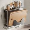 Knife Holder Rack Kitchen Wall-mounted Multi-functional Kitchen Knife Chopstick Barrel Knife Holder Integrate Storage