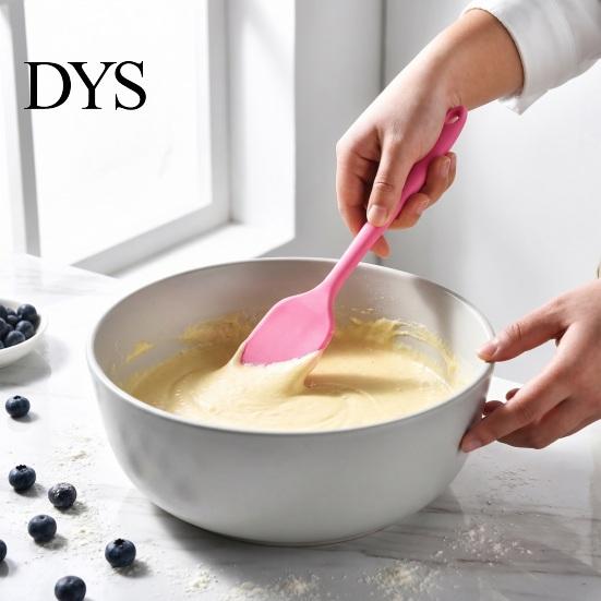 Ergonomic Cooking Spoons Pink Kitchen Utensil, Food Grade Silicone Tool, Non-stick Heat Resistant Baking Spatulas Cookware, Handle Kitchenware