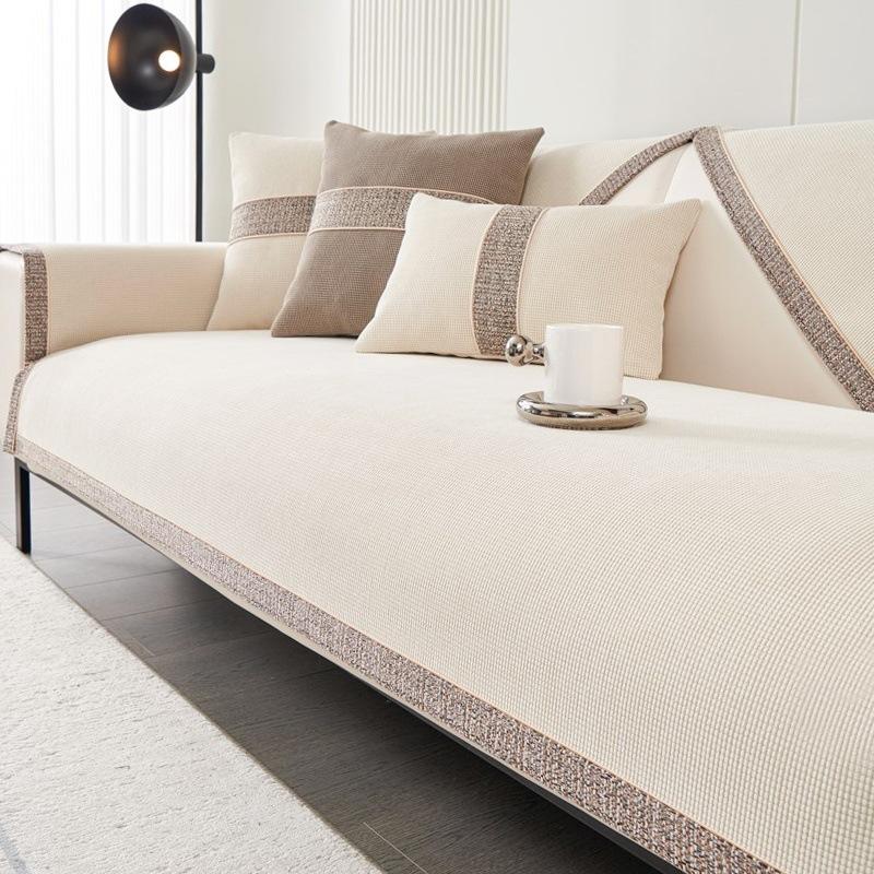 Sjofnil Sofapute Fire Sesonger Universell Sklisikker Pute Rimelig Luksusstil Moderne High-End Lær Sofatrekk Håndklepute