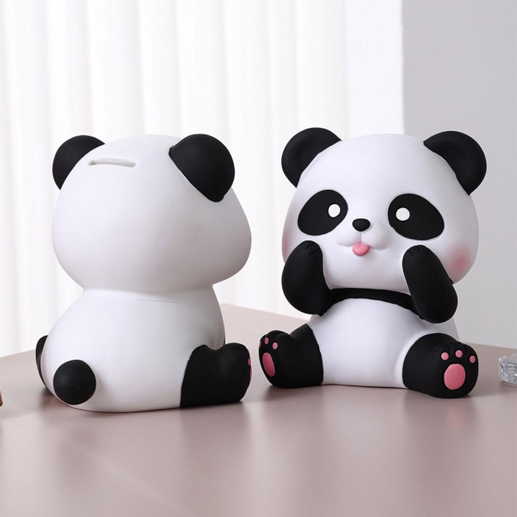 Coin Holder with Anti Fall Feature Convenient Money Storage Case Automatic Money Collection Box Panda Money Saving Jar