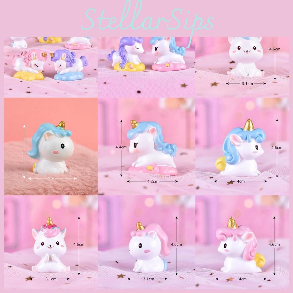 Cute Animal Resin Unicorn Decoration For Girls' Room Home Decor Micro Landscape