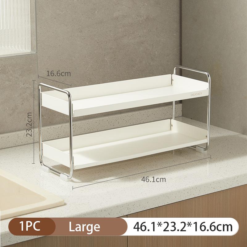 Double Kitchen Shelf Put Seasoning Stainless