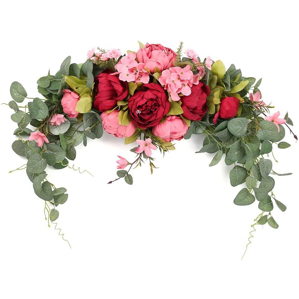 Simulation Wreath Welcome Flower Row Lintel Water Sign Corner Flower Artificial Flower Wedding Decoration