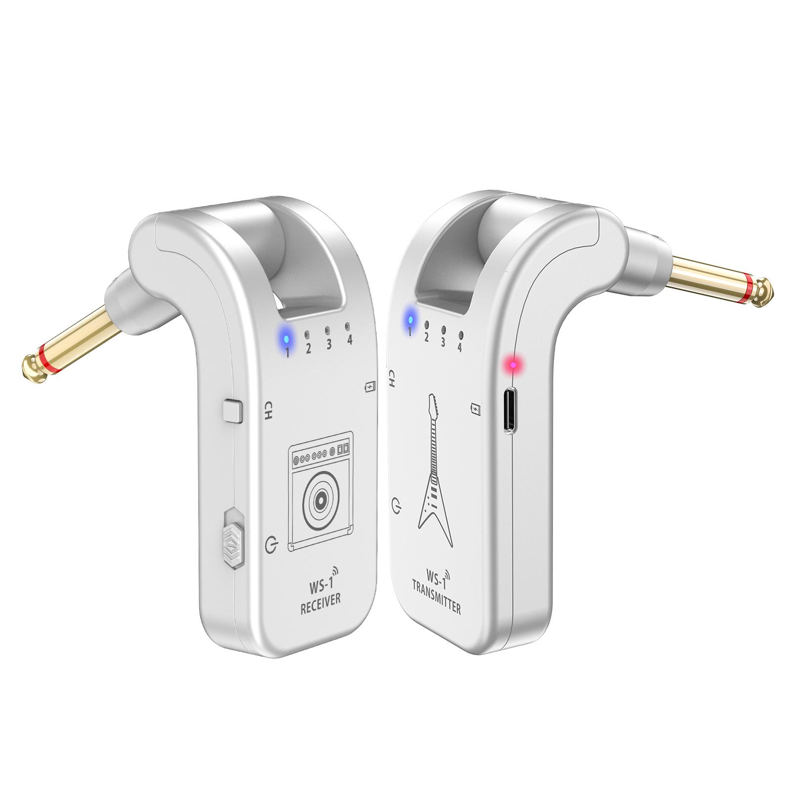 

Беспроводная гитарная система WS-1, 2,4 ГГц, перезаряжаемый аудиопередатчик и приемник, 4 канала, 30 м