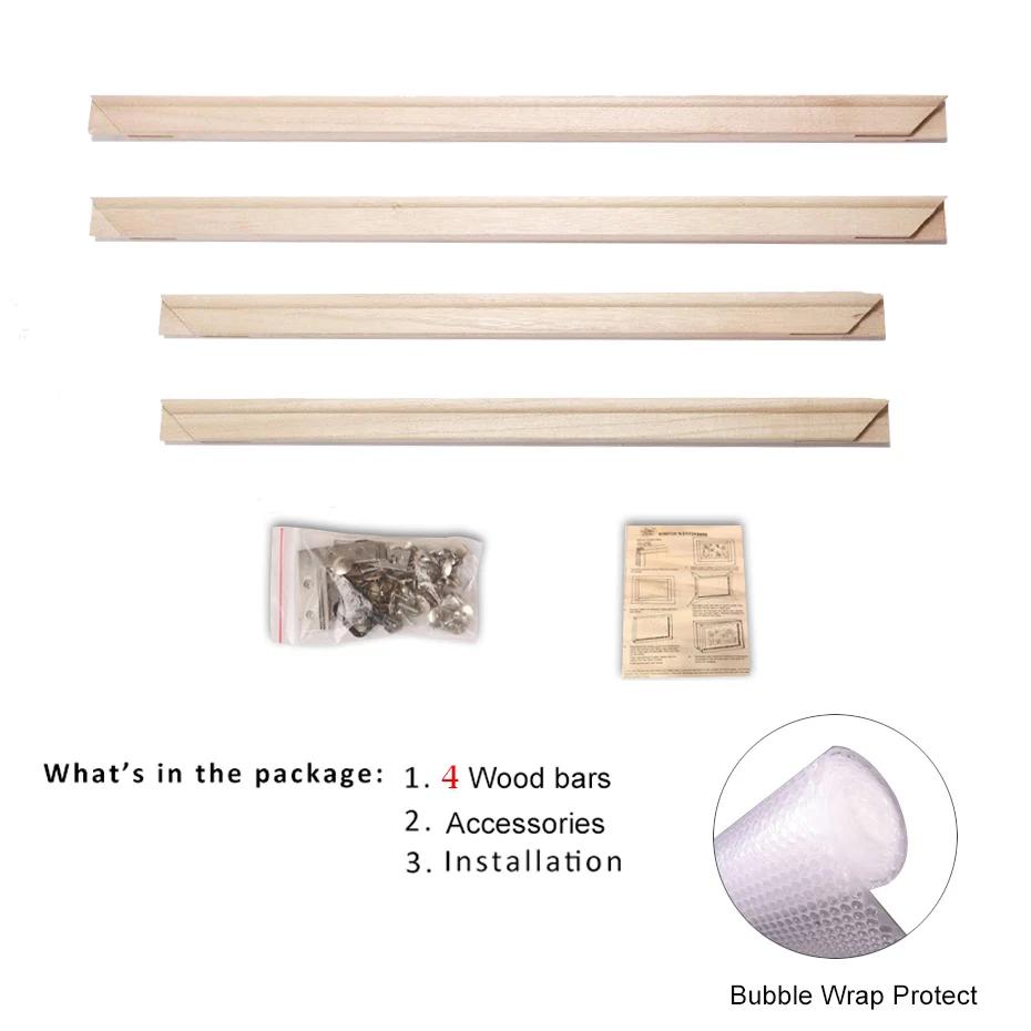 DIY Solid Wood Canvas Picture Frame Kit Stretcher Bars for Canvas Prints Diamond Oil Painting Wooden Wall Art Gallery Home Decor
