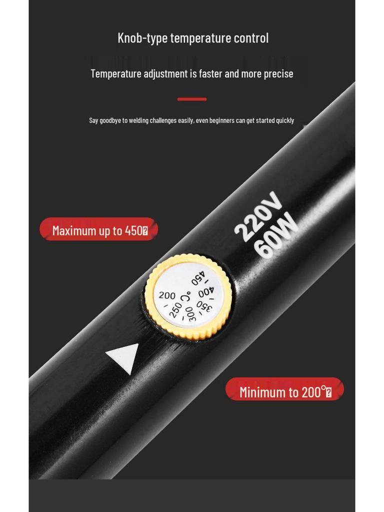 High-Power Digital Soldering Iron: Adjustable Temperature & Constant Heat Ceramic Core for Household Repair & Welding